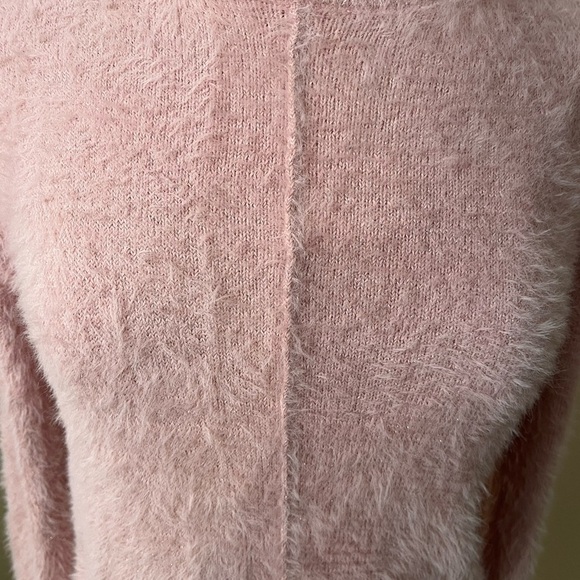 INC International Concepts Pink Blush Eyelash Turtleneck Sweater Sz M - Picture 4 of 7